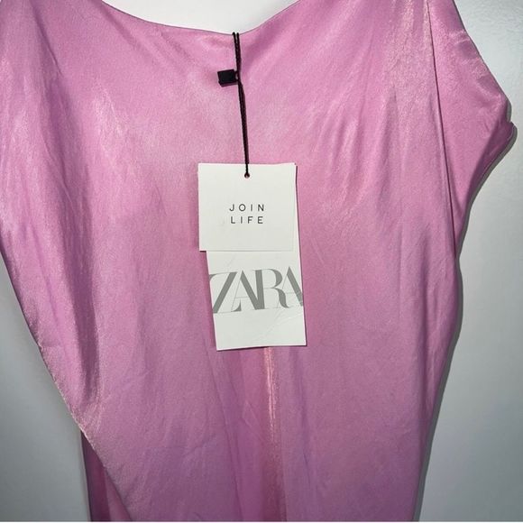 ZARA - SOLD OUT NWT SATIN LINGERIE STYLE DRESS
PINK / MAUVE SIZE LARGE - Picture 8 of 15
